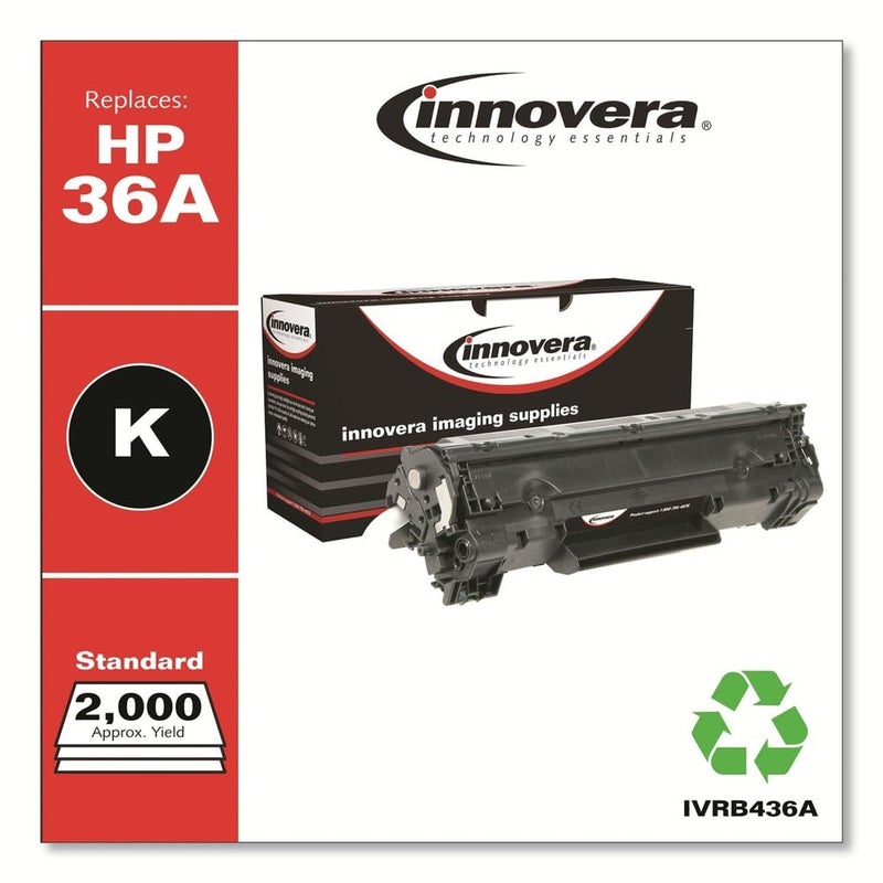 Innovera B436A Remanufactured CB436A (36A) MICR Toner, 2000 Yield, Black Toner - Image 2